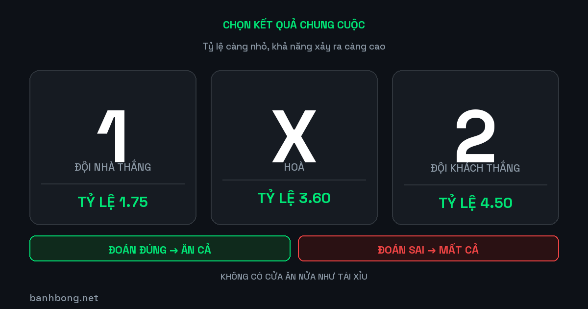 Kèo 1x2 là gì? Cách đọc kèo châu Âu và ba con số trên bảng