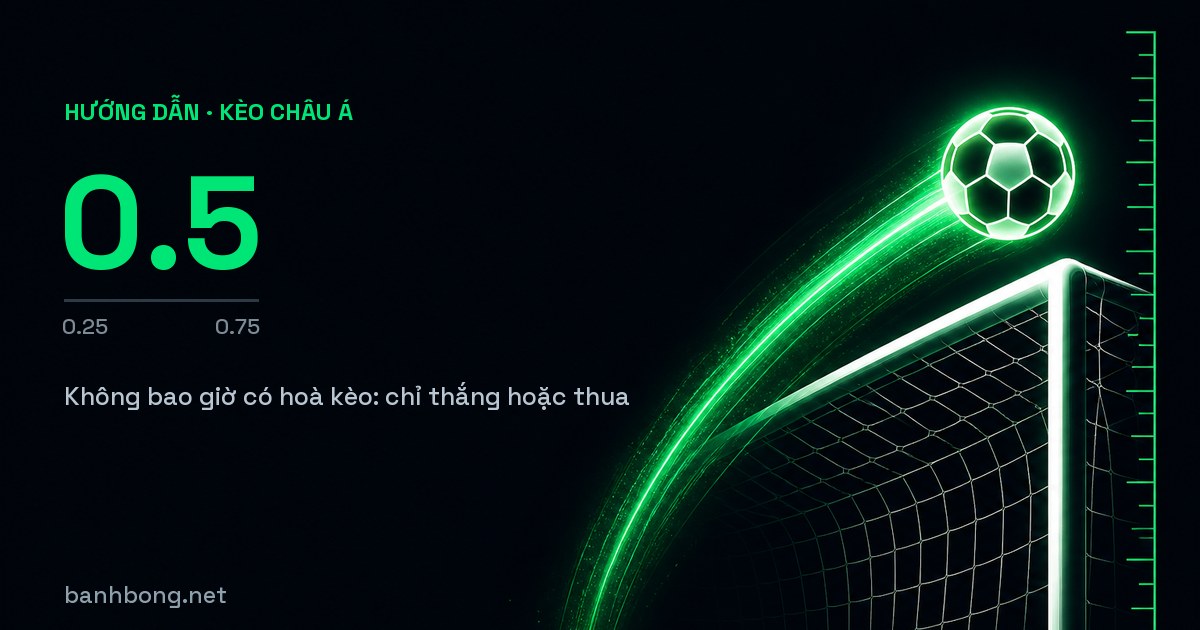 Kèo 0.5 Là Gì? Kèo Nửa Trái Thắng Thua Ra Sao