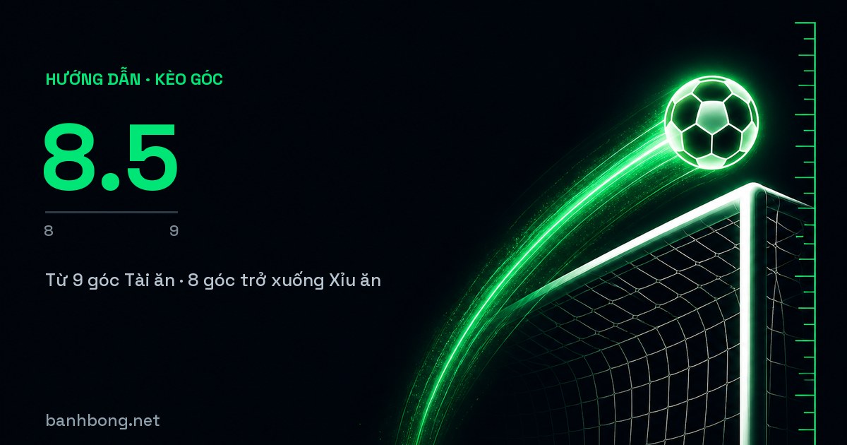 Kèo Góc 8.5 Là Gì? Thắng Thua Tính Ra Sao