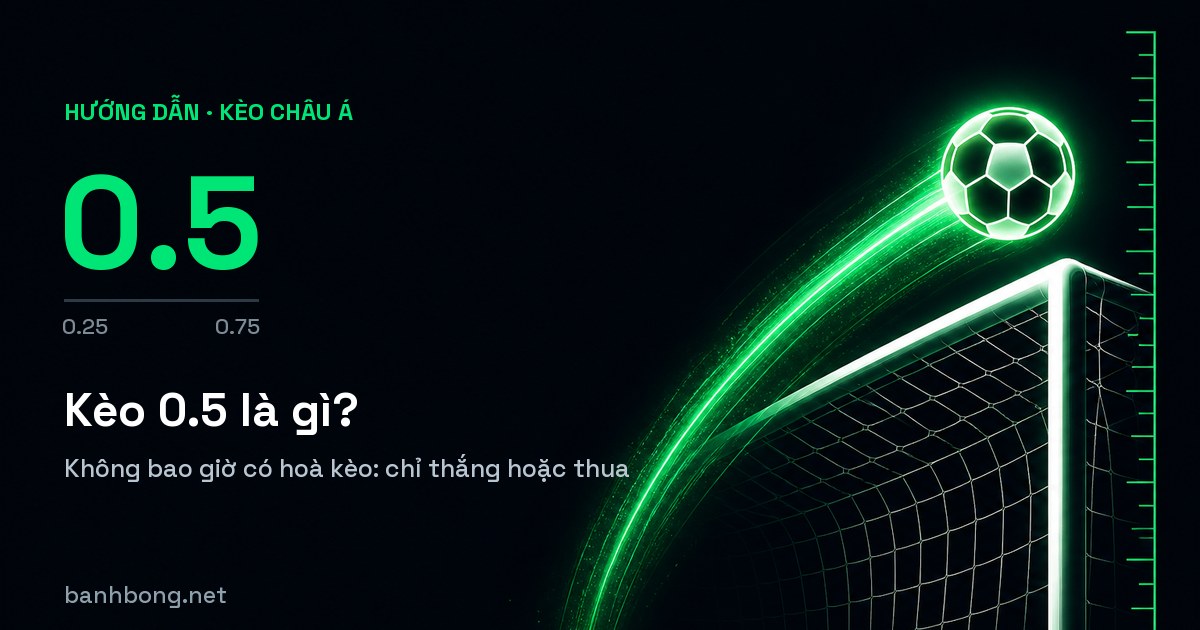Kèo 0.5 Là Gì? Kèo Nửa Trái Thắng Thua Ra Sao