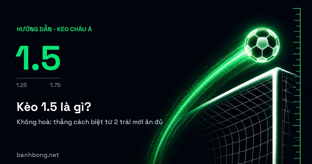 Kèo 1.5 Là Gì? Kèo Trái Rưỡi Thắng Thua Ra Sao