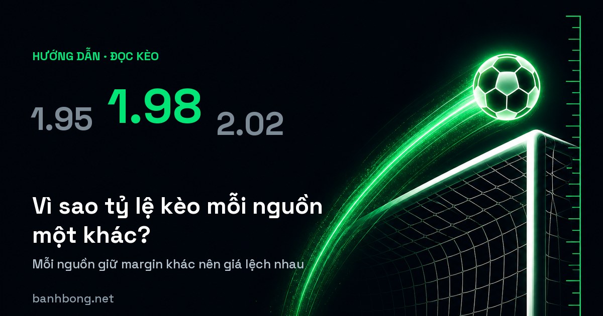 Vì Sao Cùng Một Trận Mỗi Nơi Ra Tỷ Lệ Kèo Khác Nhau